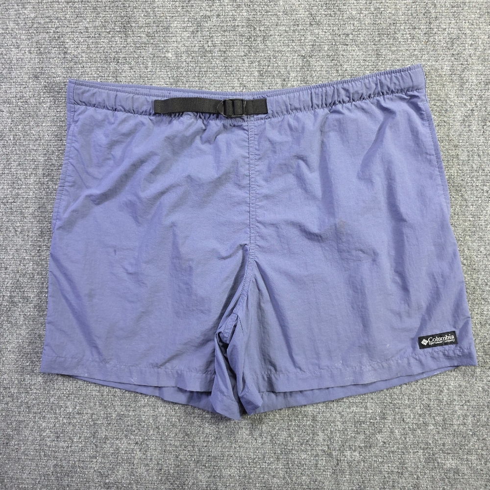 COLUMBIA Nylon Hiking Shorts Periwinkle Adjustable Belt L